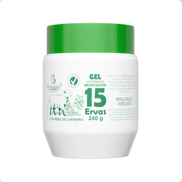 Gel 15 ervas com sebo de Carneiro 240g Bio Instinto