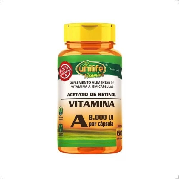 Vitamina A 500mg 60 caps Unilife