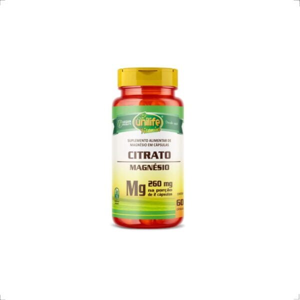 Citrato Magnésio Mg 60caps 260mg Unilife