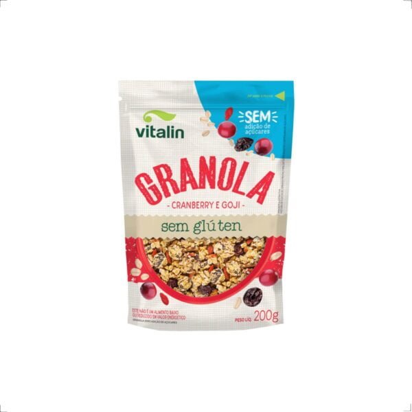 Granola Cranberry e Goji Sem Glúten Vitalin 200g