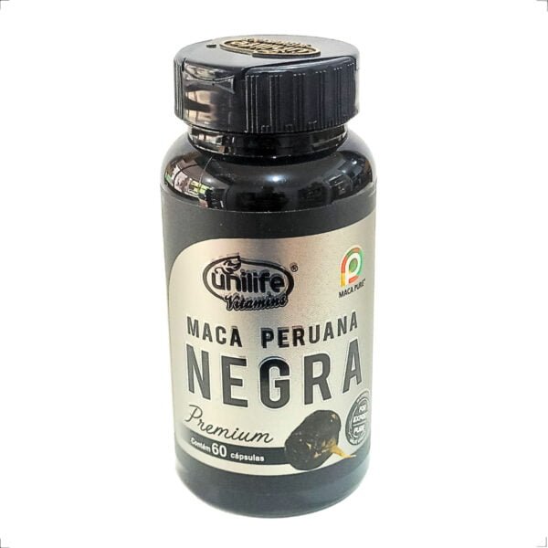 Maca Peruana Negra Premium 450g 60 caps unilife