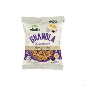 Granola Chia com banana Sem glúten 200g Vitalin