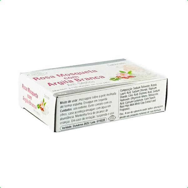 Sabonete Rosa Mosqueta com Argila Branca Anti-Séptico 90g - Image 3