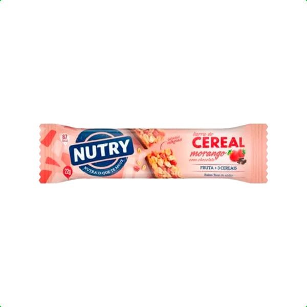 Barra de Cereal Morango com Chocolate 22g Nutry