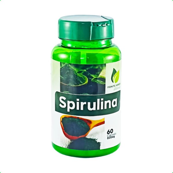 Spirulina 60 caps 500mg Fonte verde - Imagem 2