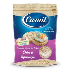 Biscoito de Arroz Chia e Linhaça 150g Camil