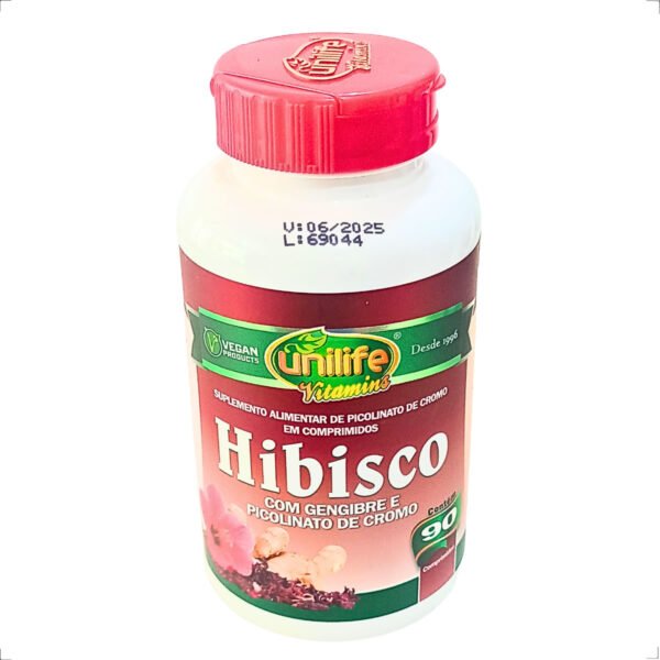 Hibisco gengibre e picolinato de cromo 90 caps 500mg Unilife