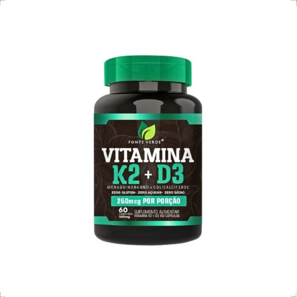 Vitamina K2+D3 380mg 60caps Fonte Verde