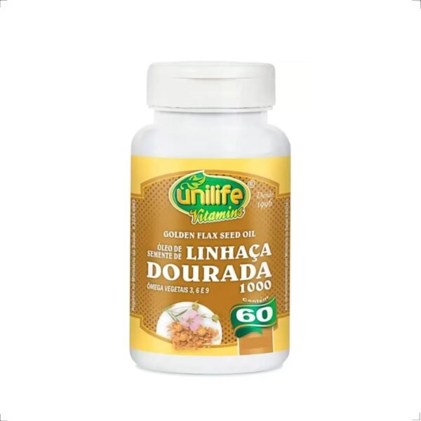 Óleo de Linhaça Dourada 1000mg 60 caps  Unilife