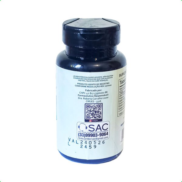 Carvão Vegetal 60 caps 500mg Fonte Verde - Imagem 2