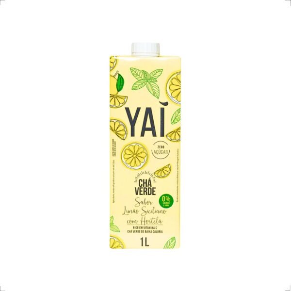 Chá Verde sabor Limão com Hortelã 1L Yaí