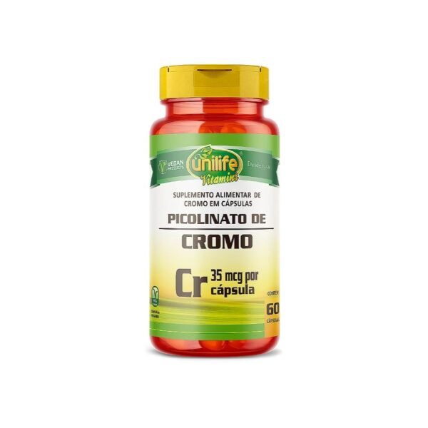 Picolinato de Cromo 60caps 35mcg 500mg Unilife