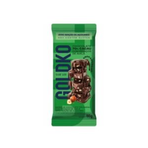 Barra de Chocolate 70% avelã Vegano Zero GoldKo 80g