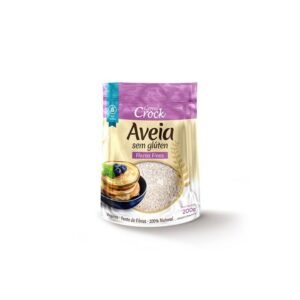 Aveia flocos finos sem glúten 200g cereal Crock