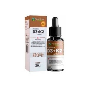 Vitamina D3 + K2 Sabor morango em gotas 30ml