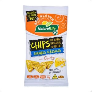Chips de Arroz Milho sabor Queijo sem glúten 70g Naturallife