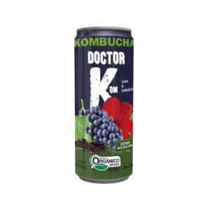 Kombucha uva e hibisco zero açúcar 350ml Doctor
