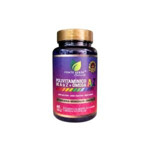 Polivitaminico de A á Z + Ômega 60 caps 1400mg Fonte Verde